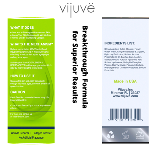 Vijuve Vitamin C Face Serum with Double Hyaluronic Acid and Collagen